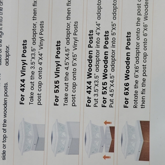 SIEDiNLAR Solar Post Cap Lights Outdoor Glass 2 Color Modes 8 LEDs for 4x4 5x5 6 - Picture 9 of 13